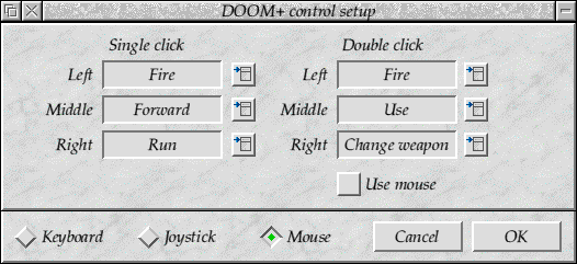 Control (mouse) configuration