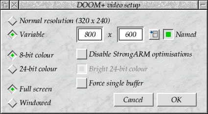 Video Doom screen