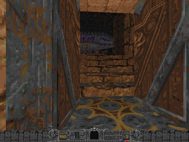 Example of the first level using swinging doors